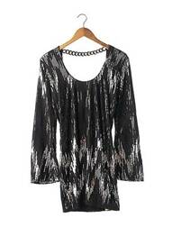 Rochie midi guler rotund negru SKY femme