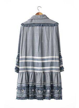 Rochie midi imprimeu fantezie mâneci lungi albastru DODO BAR OR femeie