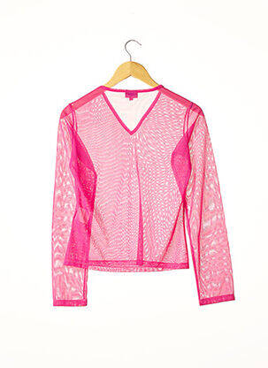 Top guler în v mâneci lungi roz ROBERTO CAVALLI femeie