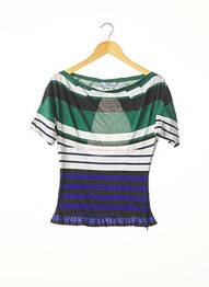 Top țesătură jersey mâneci scurte verde PRADA femeie
