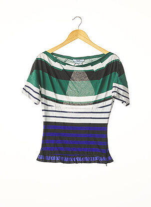 Top țesătură jersey mâneci scurte verde PRADA femeie