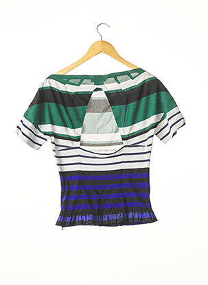 Top țesătură jersey mâneci scurte verde PRADA femeie