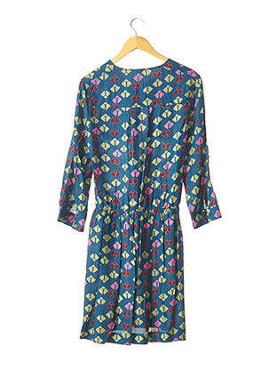 Rochie midi imprimeu fantezie mâneci lungi albastru MALIPARMI femeie