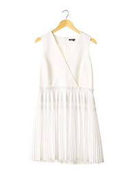 Rochie midi fără mâneci fără mâneci alb RAOUL femeie