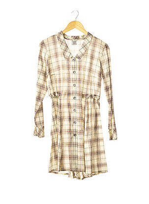 Rochie midi mâneci lungi mâneci lungi bej LUNN femeie