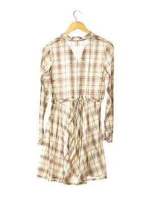 Rochie midi mâneci lungi mâneci lungi bej LUNN femeie