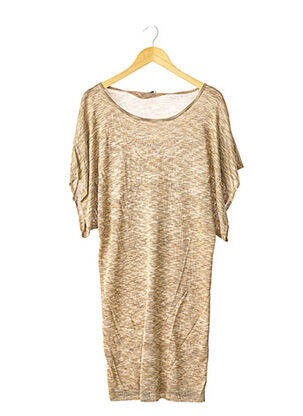 Rochie pulover croială dreaptă bej SCAPA femeie