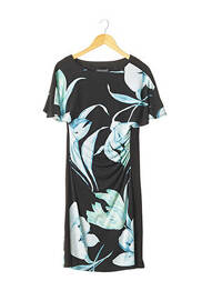 Rochie midi imprimeu floral negru FRANK LYMAN femeie