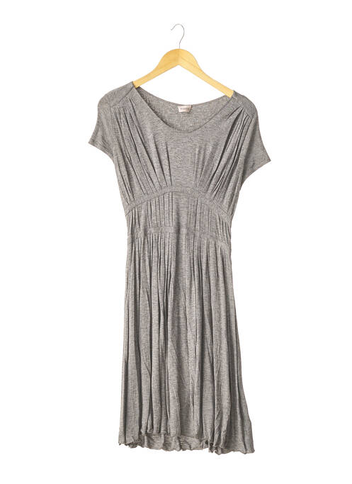 Rochie midi croială evazată mâneci scurte gri REPETTO femme