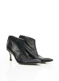 Botine/ghete material neted toc de 7 la 9 cm negru FREE LANCE femme