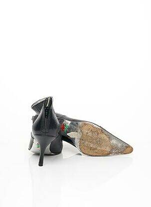 Botine/ghete material neted toc de 7 la 9 cm negru FREE LANCE femeie