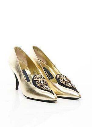 Pantofi cu toc galben CLARENCE femeie