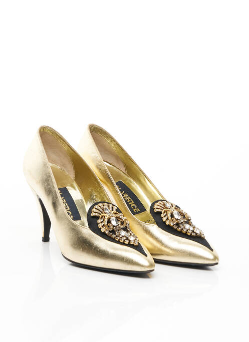 Pantofi cu toc galben CLARENCE femeie