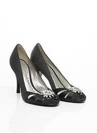 Pantofi cu toc țesătură satinată toc de 7 la 9 cm negru BCBGIRLS femme