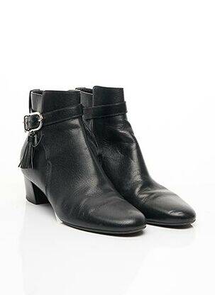 Botine/ghete material neted toc de 4 la 6 cm negru MANFIELD femeie