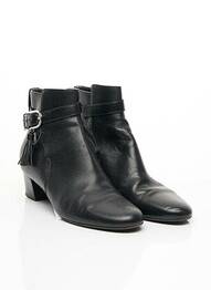 Botine/ghete material neted toc de 4 la 6 cm negru MANFIELD femme