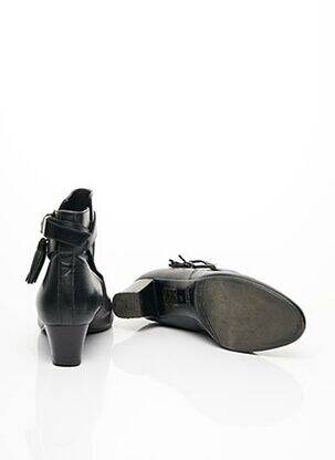 Botine/ghete material neted toc de 4 la 6 cm negru MANFIELD femeie