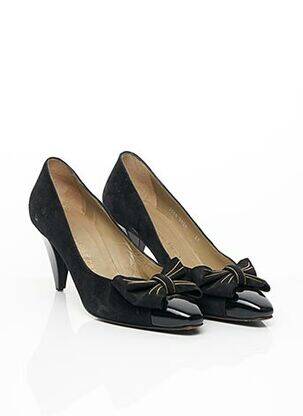 Pantofi cu toc nubuc toc de 7 la 9 cm negru FRANCOIS PINET femeie