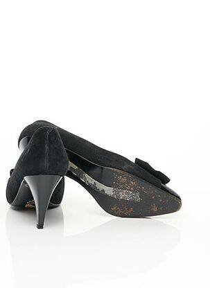 Pantofi cu toc nubuc toc de 7 la 9 cm negru FRANCOIS PINET femeie