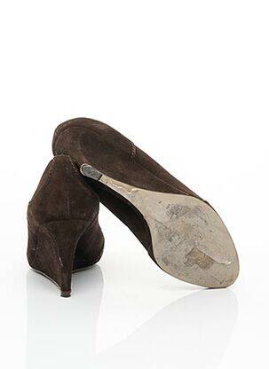 Pantofi cu toc nubuc toc de 7 la 9 cm maro SERGIO ROSSI femeie