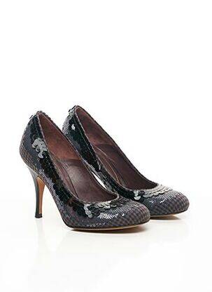 Pantofi cu toc talpă exterioară din piele toc de 7 la 9 cm albastru ETRO  femeie