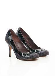 Pantofi cu toc talpă exterioară din piele toc de 7 la 9 cm albastru ETRO  femme