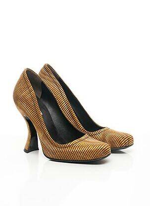 Pantofi cu toc galben PRADA femeie