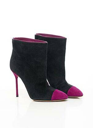 Botine/ghete nubuc toc de 7 la 9 cm violet SERGIO ROSSI femeie