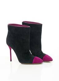 Botine/ghete nubuc toc de 7 la 9 cm violet SERGIO ROSSI femme