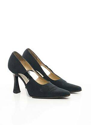 Pantofi cu toc țesătură satinată toc de 7 la 9 cm negru NOUCHKA femeie