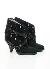 Botine/ghete nubuc toc de 7 la 9 cm negru VERSUS femme