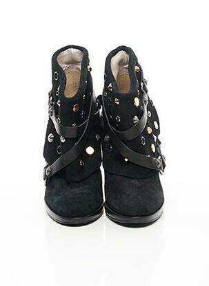 Botine/ghete nubuc toc de 7 la 9 cm negru VERSUS femeie