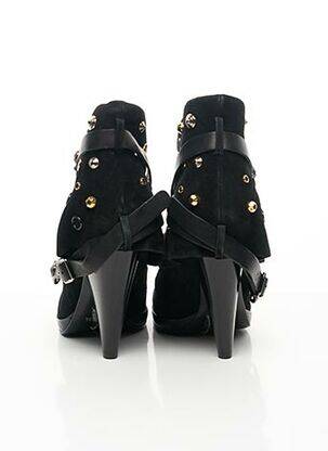 Botine/ghete nubuc toc de 7 la 9 cm negru VERSUS femeie