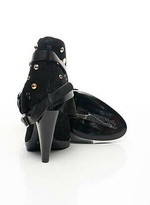 Botine/ghete nubuc toc de 7 la 9 cm negru VERSUS femeie
