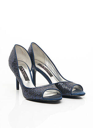 Pantofi cu toc albastru NINA femeie