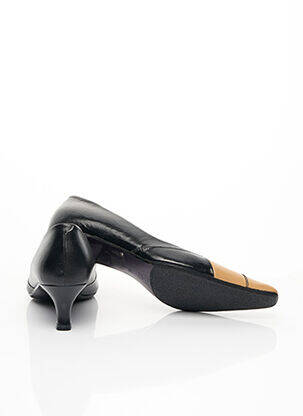 Pantofi cu toc material neted toc de 4 la 6 cm negru JOCELYN femeie