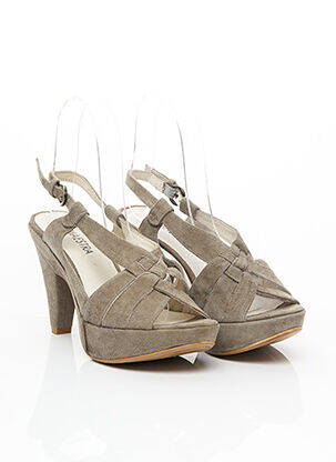 Sandale/Pantofi decupați gri VIA MAESTRA femeie