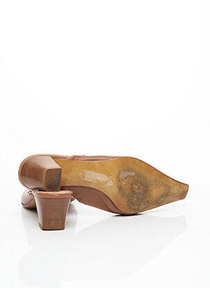Mulete/saboți material neted toc de 4 la 6 cm maro VIA VENISE femme