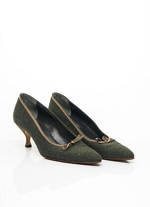 Pantofi cu toc verde JET SET femeie