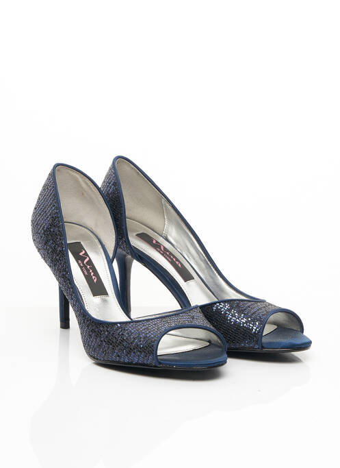 Pantofi cu toc albastru NINA femeie