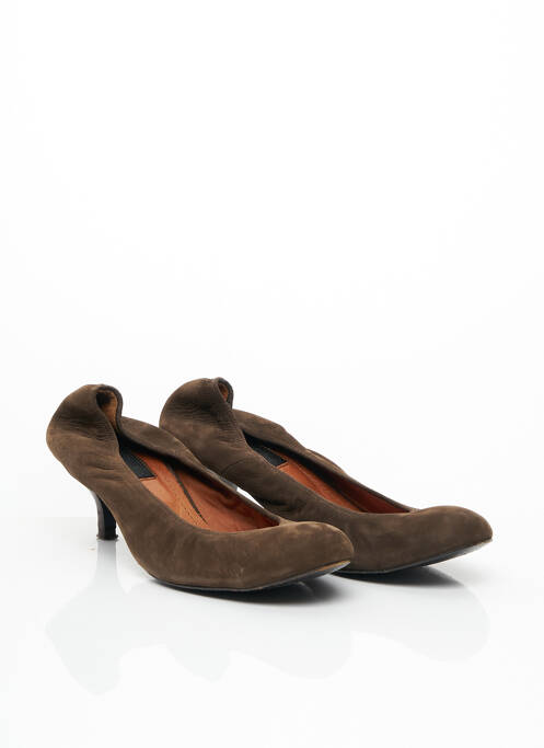 Pantofi cu toc maro LANVIN femeie