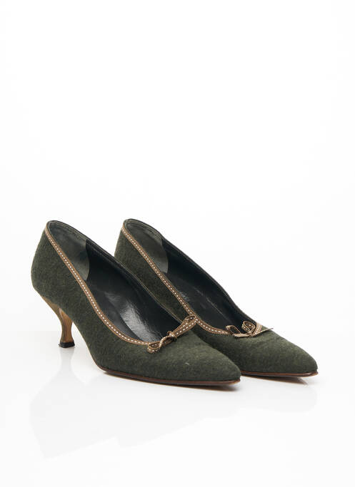 Pantofi cu toc verde JET SET femeie