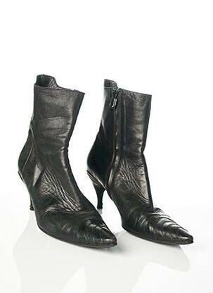 Botine/ghete material neted toc de 7 la 9 cm negru COSTUME NATIONAL femeie