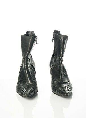 Botine/ghete material neted toc de 7 la 9 cm negru COSTUME NATIONAL femeie