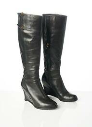 Cizme material neted toc de 7 la 9 cm negru SERGIO ROSSI femme