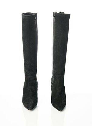 Cizme nubuc toc de 7 la 9 cm negru ERNEST femeie