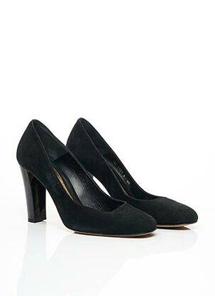 Pantofi cu toc nubuc toc de 7 la 9 cm negru MAGRIT femeie