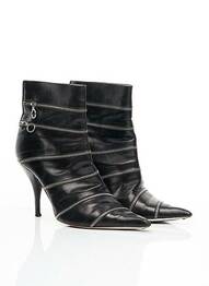 Botine/ghete material neted toc înalt de 10cm și mai mult negru ERNESTO ESPOSITO femme