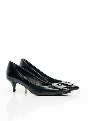 Pantofi cu toc material neted toc de 4 la 6 cm negru ROGER VIVIER femeie
