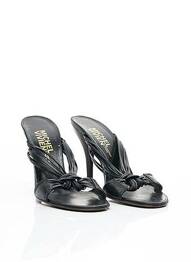 Mulete/saboți material neted toc de 7 la 9 cm negru MICHEL VIVIEN femeie